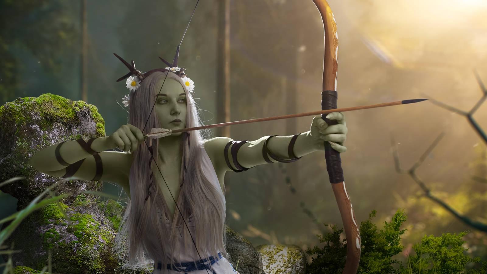 Косплей на правительницу дриад Эйтнэ из игры «Гвинт» Косплей на правительницу дриад Эйтнэ из игры «Гвинт»