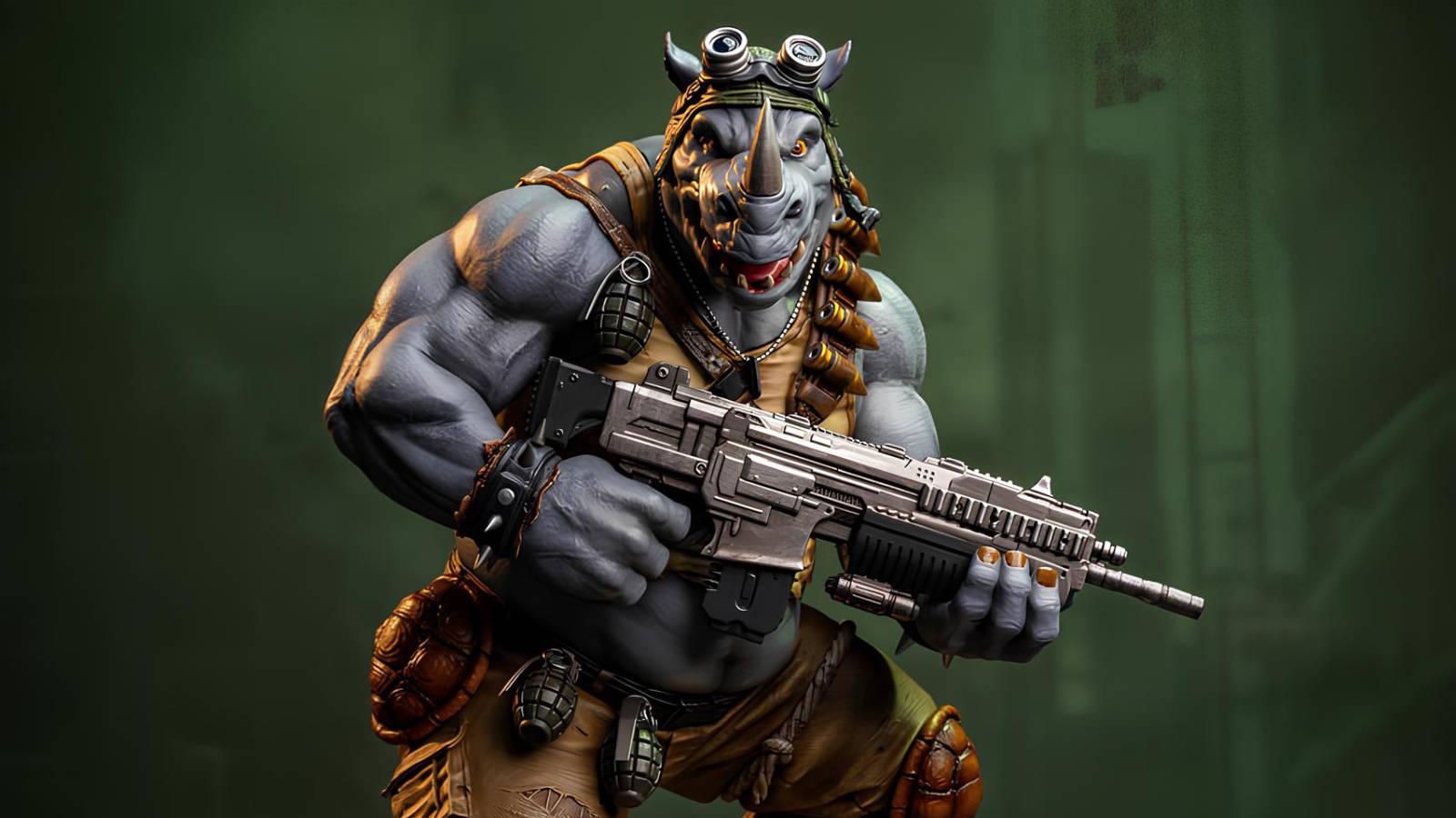 Premium Collectibles Studio анонсировала новую статую Рокстеди из «Черепашек-ниндзя»