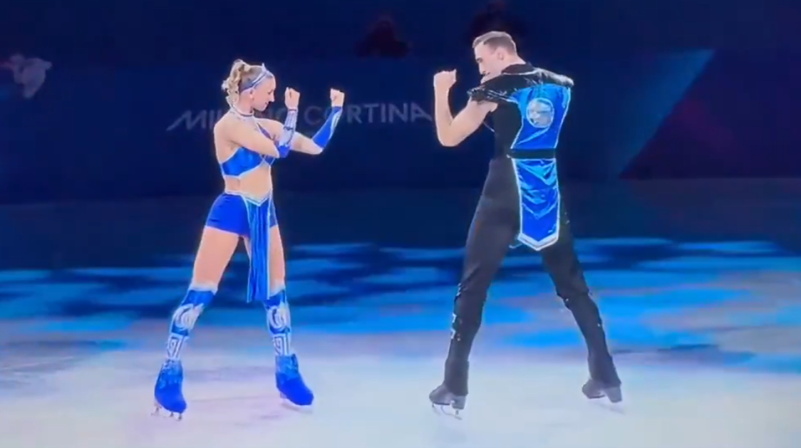 Figure skaters perform Mortal Kombat-style “fight” at Milan Olympics