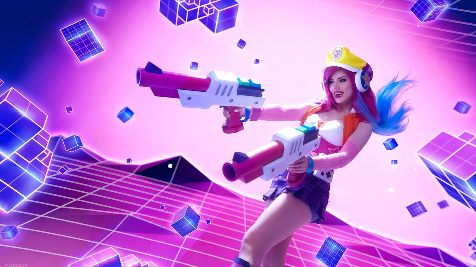 Яркий косплей на Аркадную Мисс Фортуну из League of Legends Яркий косплей на Аркадную Мисс Фортуну из League of Legends