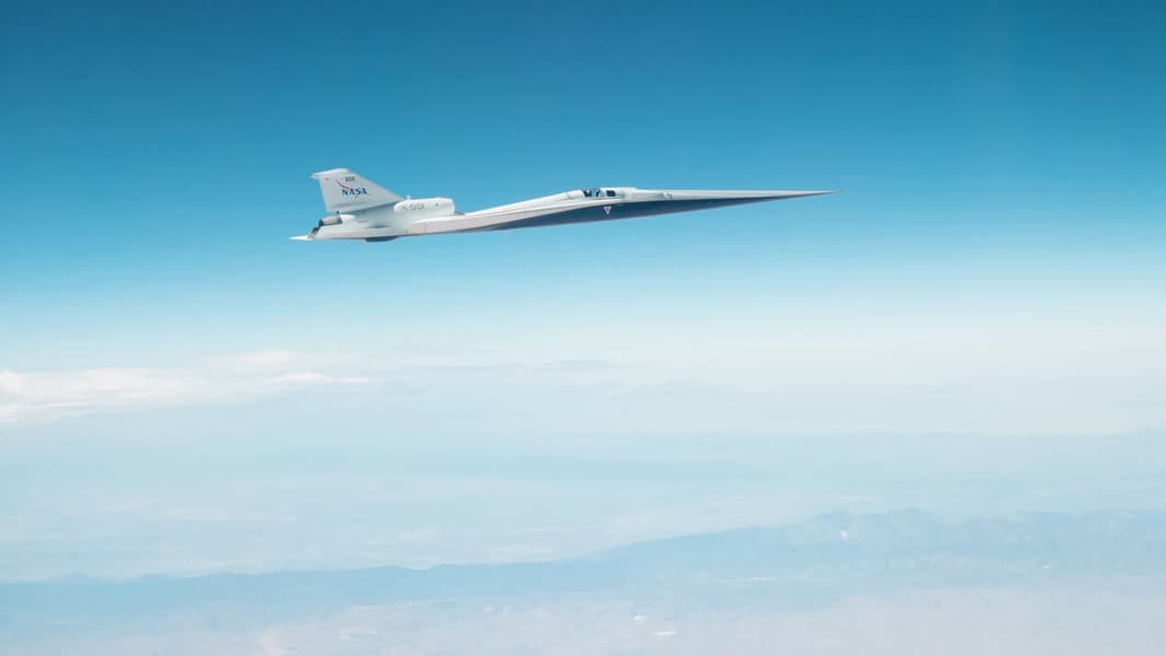 Самолет NASA X-59 перешел на новый этап испытаний: аппарат достиг скорости 1487 км/ч на высоте 17 км Самолет NASA X-59 перешел на новый этап испытаний: аппарат достиг скорости 1487 км/ч на высоте 17 км