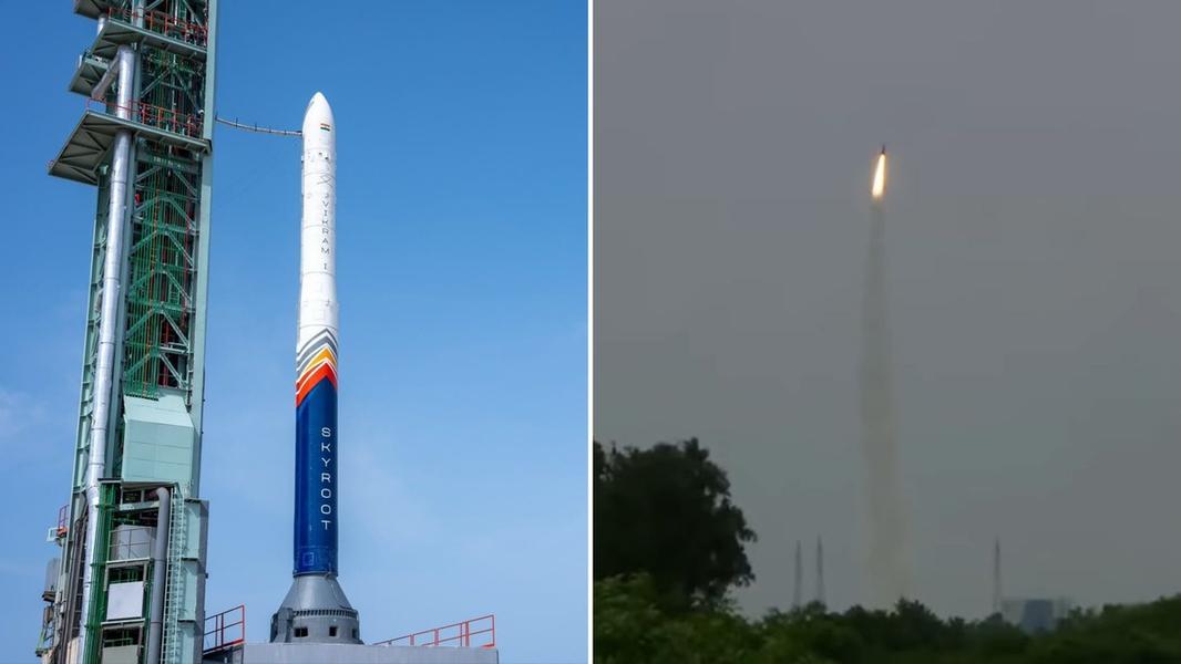 Индия впервые осуществила частный запуск орбитальной ракеты Vikram-1 Индия впервые осуществила частный запуск орбитальной ракеты Vikram-1