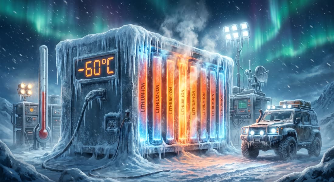 Росатом разработал морозостойкие батареи для работы при -60°C благодаря новому электролиту
