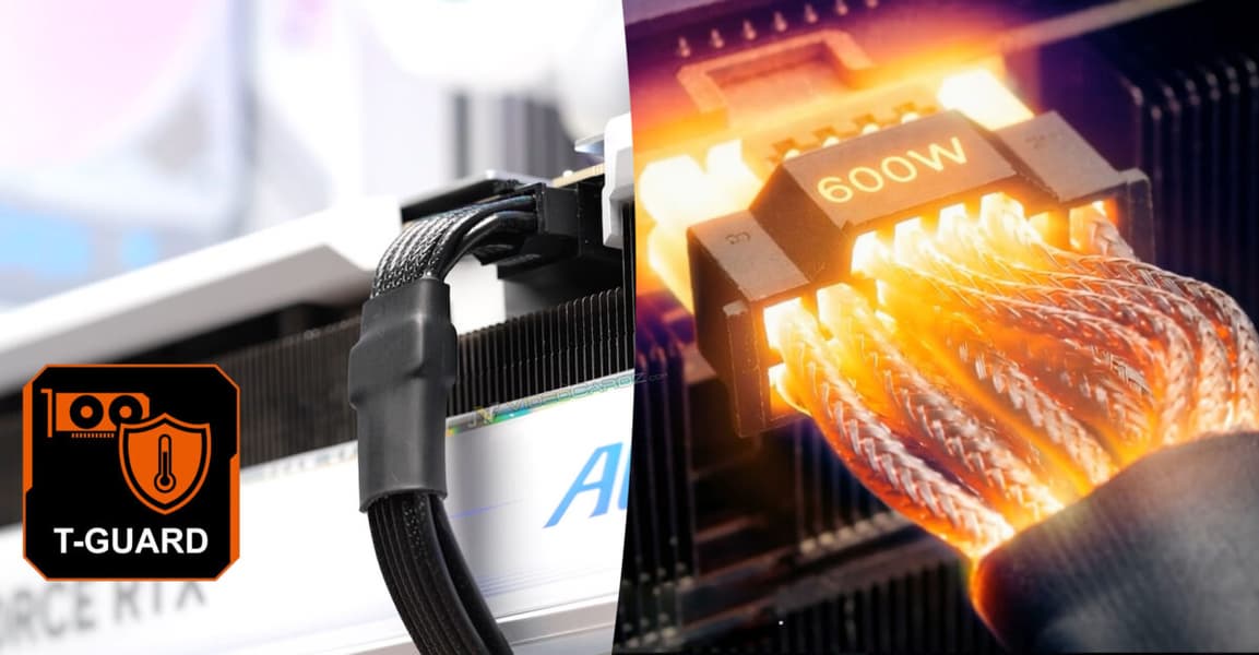 Gigabyte представила T-Guard: датчик в кабеле для защиты видеокарт от перегрева и возгорания Gigabyte представила T-Guard: датчик в кабеле для защиты видеокарт от перегрева и возгорания