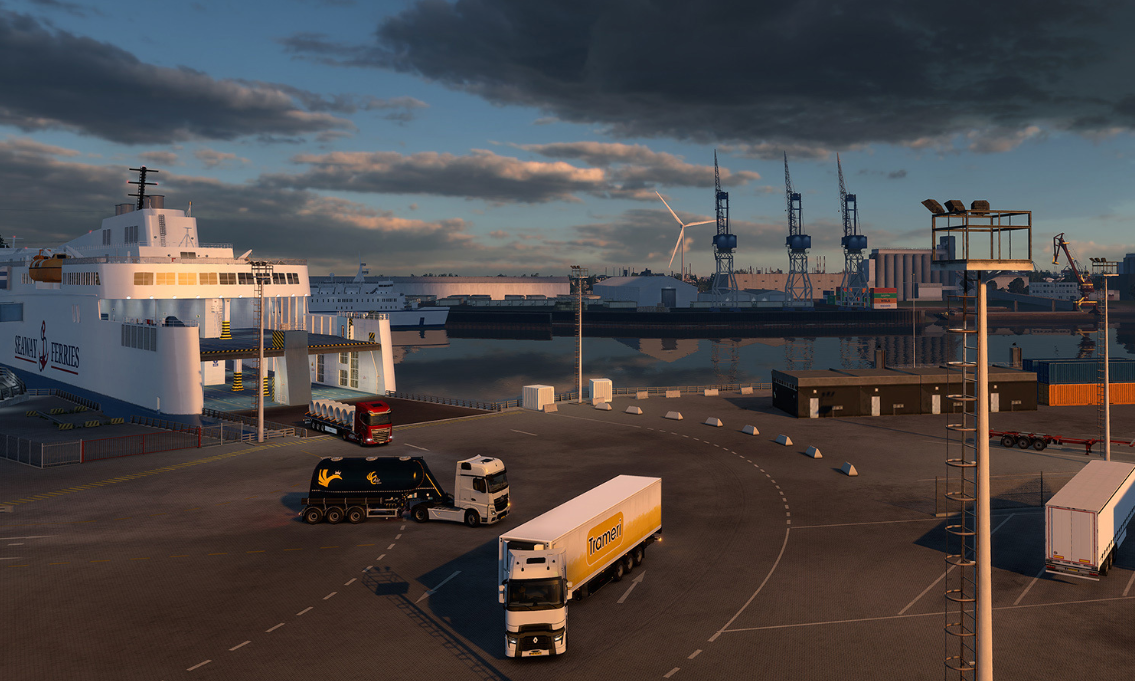 Updated Bodies of Water in Euro Truck Simulator 2 — Screenshots of the Benelux Overhaul