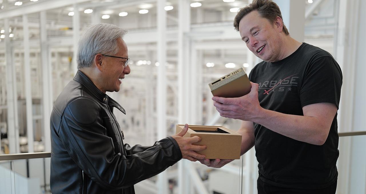 Jensen Huang Personally Presented Elon Musk with the World’s Smallest Supercomputer