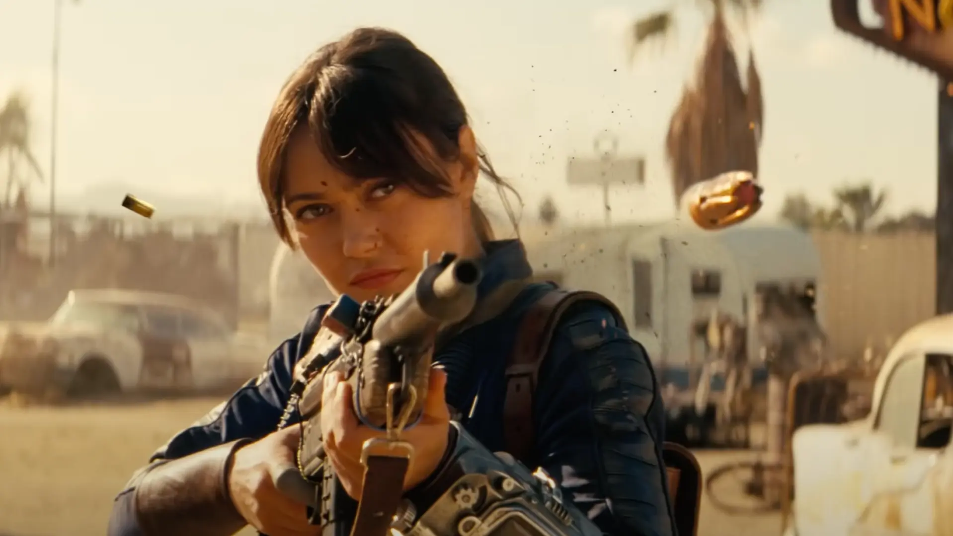 In Season Two of “Fallout,” Lucy Learns to Shoot Using V.A.T.S In Season Two of “Fallout,” Lucy Learns to Shoot Using V.A.T.S