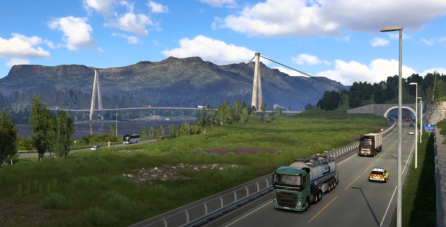 Northern Landmarks and Buses in Euro Truck Simulator 2: New Screenshots of the Nordic Horizons Expansion