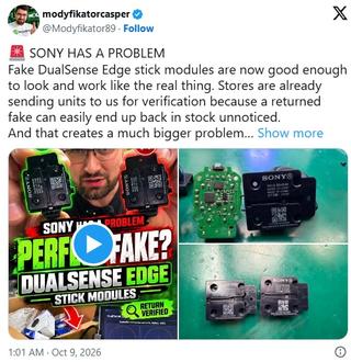 У PlayStation новая проблема: подделки модулей DualSense Edge почти не отличить от оригинала