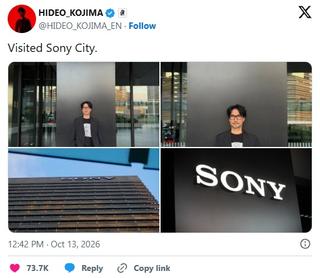Hideo Kojima visited Sony's headquarters despite rumors of a falling out