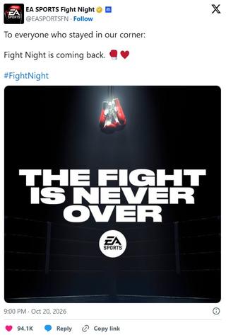 После 15 лет ожидания: EA подтвердила возвращение Fight Night
