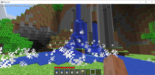 Minecraft waterfall foam experiment