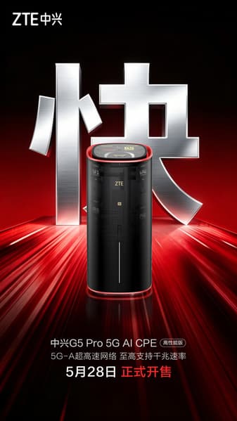 ZTE G5 Pro: флагманский роутер с поддержкой 5G, Wi-Fi 7 и скоростью до 4,29 Гбит/с в компактном корпусе ZTE G5 Pro: флагманский роутер с поддержкой 5G, Wi-Fi 7 и скоростью до 4,29 Гбит/с в компактном корпусе