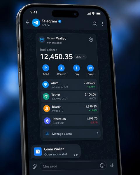Павел Дуров представил встроенный в Telegram криптокошелек для миллиарда пользователей