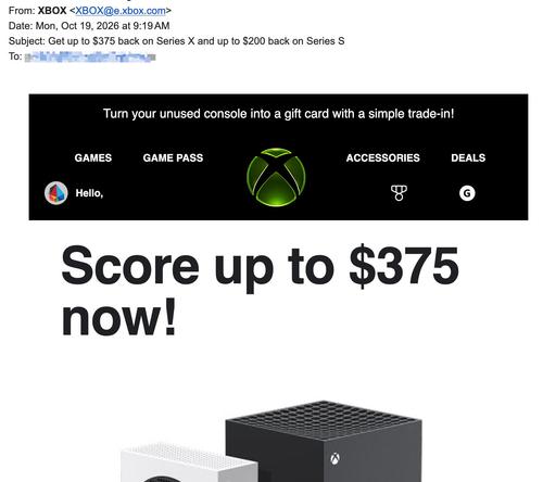 Microsoft urges owners of unused Xbox Series X|S consoles to trade them in amid rising prices