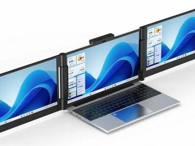 SourceNext представила складной дисплей DIGI+ за 7, превращающий ноутбук в трехэкранную станцию