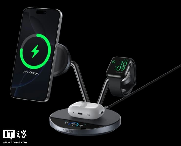 Anker выпустила необычную зарядную станцию 3-в-1 с дисплеем и системой охлаждения Anker выпустила необычную зарядную станцию 3-в-1 с дисплеем и системой охлаждения