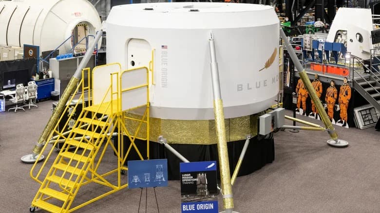NASA приступило к испытаниям макета лунного модуля Blue Origin: конкуренция со SpaceX накаляется NASA приступило к испытаниям макета лунного модуля Blue Origin: конкуренция со SpaceX накаляется