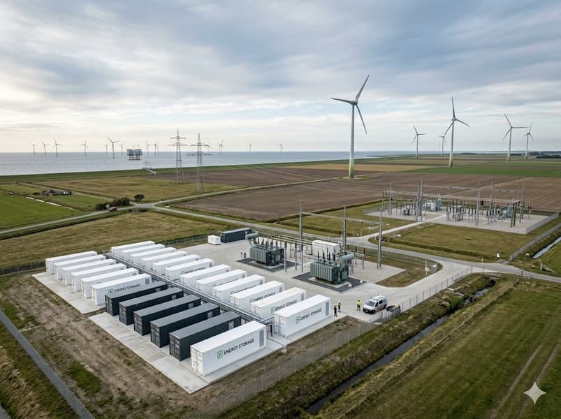 В Германии к 2028 году запустят систему накопления энергии мощностью 250 МВт для поддержки ветропарков