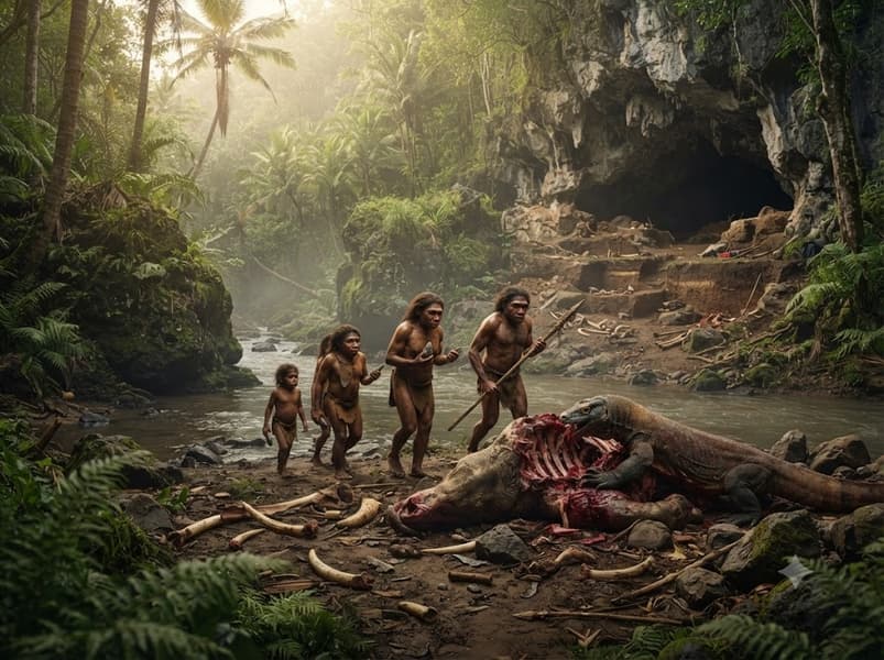 Новый взгляд на жизнь «хоббитов»: Homo floresiensis могли быть падальщиками, а не охотниками Новый взгляд на жизнь «хоббитов»: Homo floresiensis могли быть падальщиками, а не охотниками