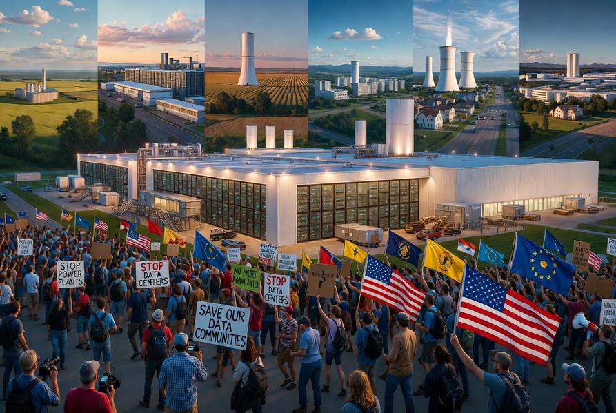 В США вспыхнули массовые протесты против строительства дата-центров: движение охватило 42 штата В США вспыхнули массовые протесты против строительства дата-центров: движение охватило 42 штата