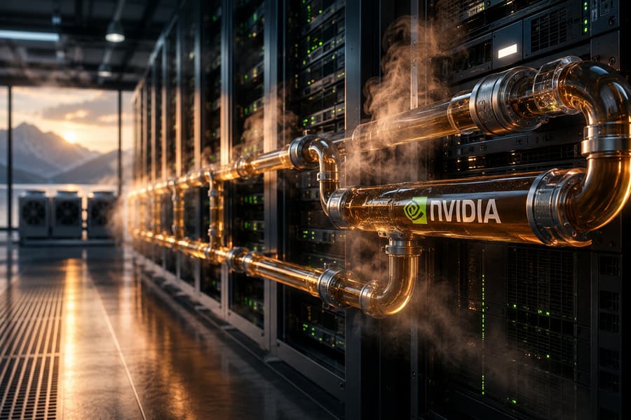 Nvidia предложила охлаждать серверы дата-центров горячей водой с температурой 55°C Nvidia предложила охлаждать серверы дата-центров горячей водой с температурой 55°C