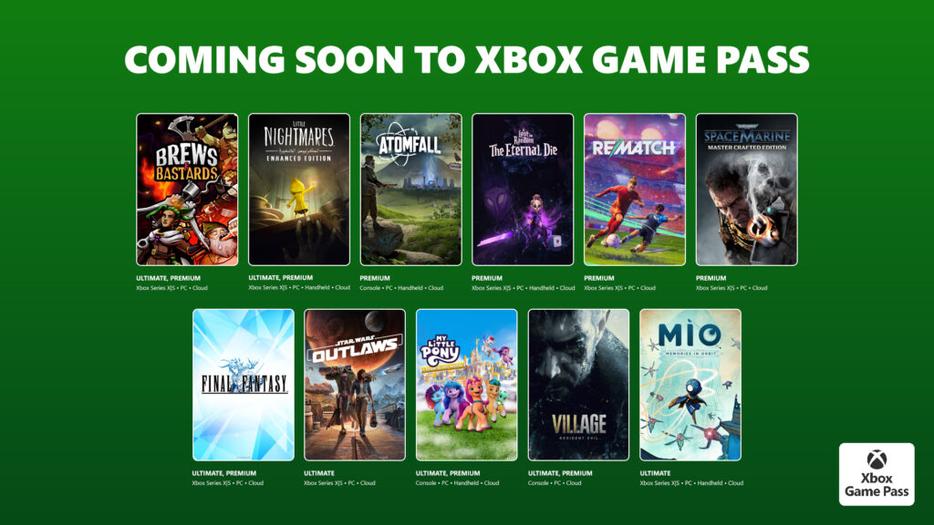 Xbox Game Pass lineup
