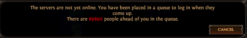 Path of Exile server queue
