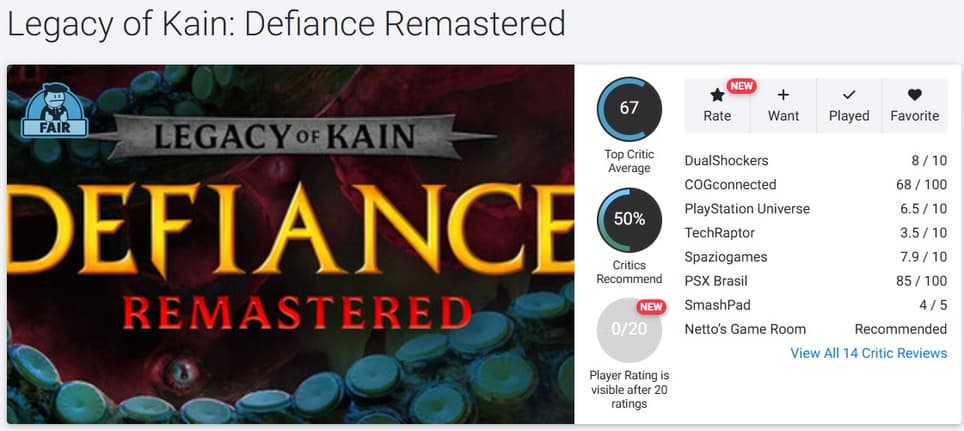 Обзор Legacy of Kain: Defiance Remastered