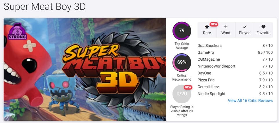 Скриншот игрового процесса Super Meat Boy 3D