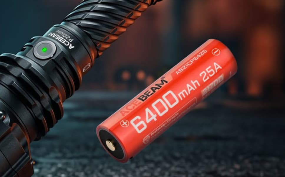 Acebeam выпустила аккумулятор 21700 на 6400 мА·ч с зарядкой через USB-C Acebeam выпустила аккумулятор 21700 на 6400 мА·ч с зарядкой через USB-C