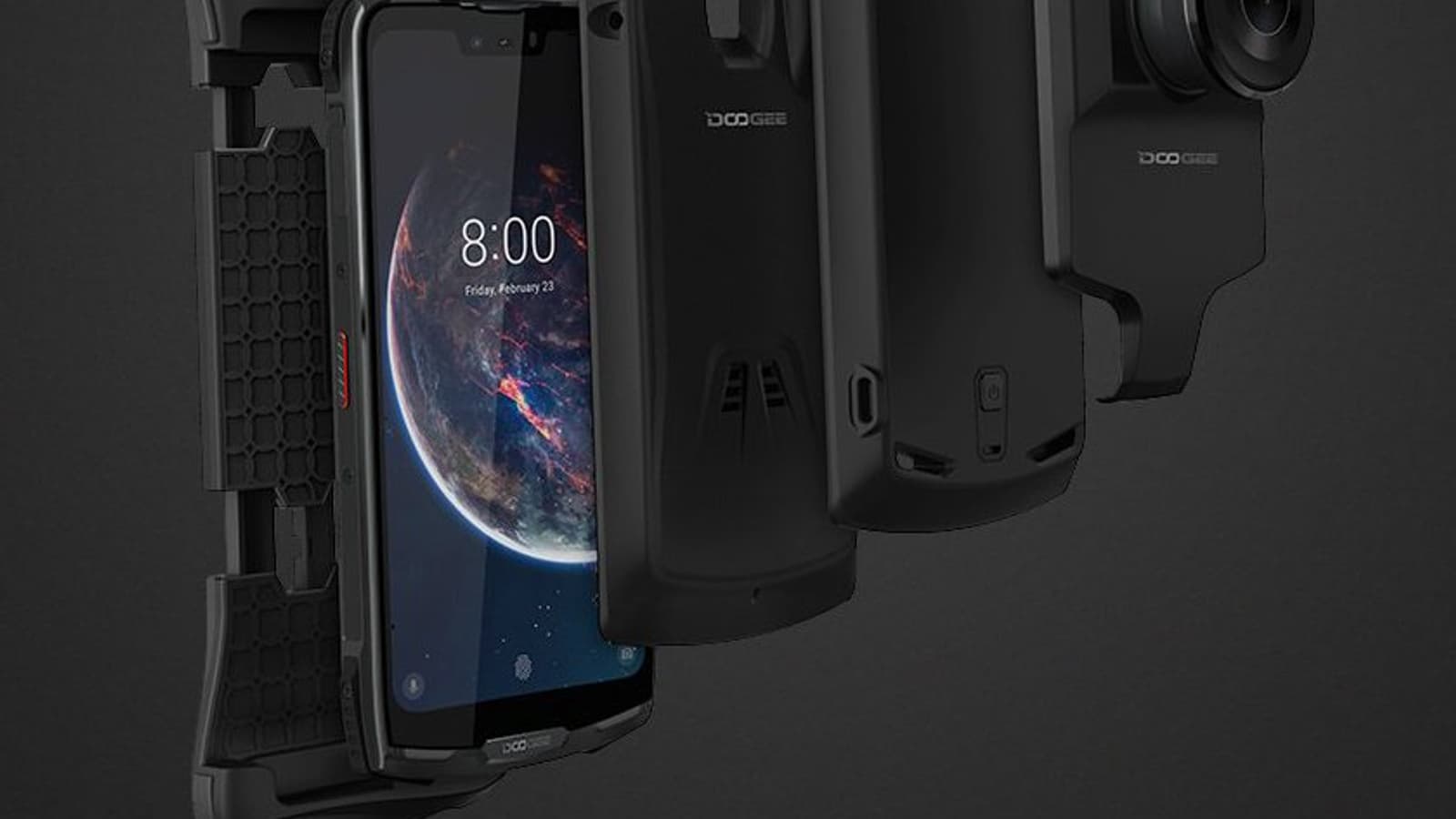 Опубликован официальный рендер Doogee S90 — первого защищенного модульного смартфона