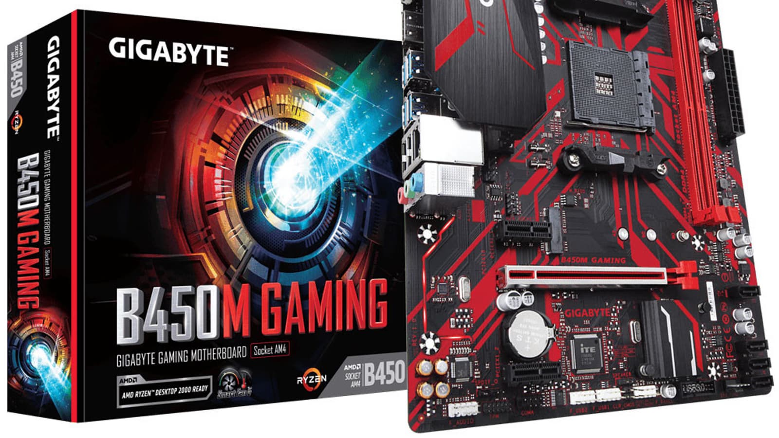 Gigabyte B450M Gaming — недорогая плата типоразмера microATX с процессорным гнездом AM4