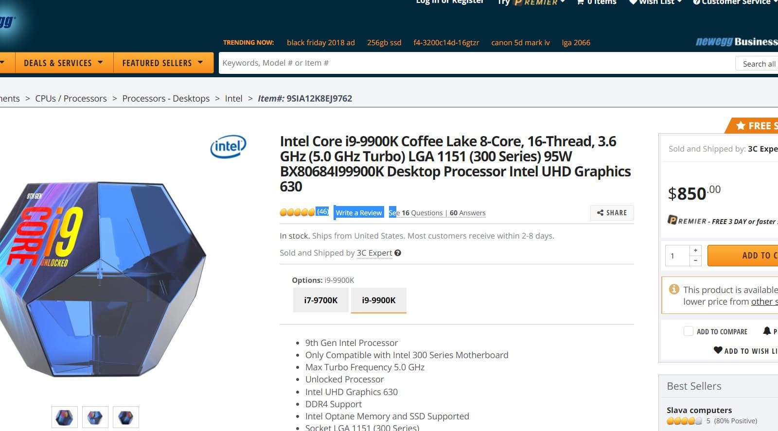 Розничная стоимость процессоров Intel приближается к рекомендованной производителем, но некоторые модели по-прежнему очень дорогие