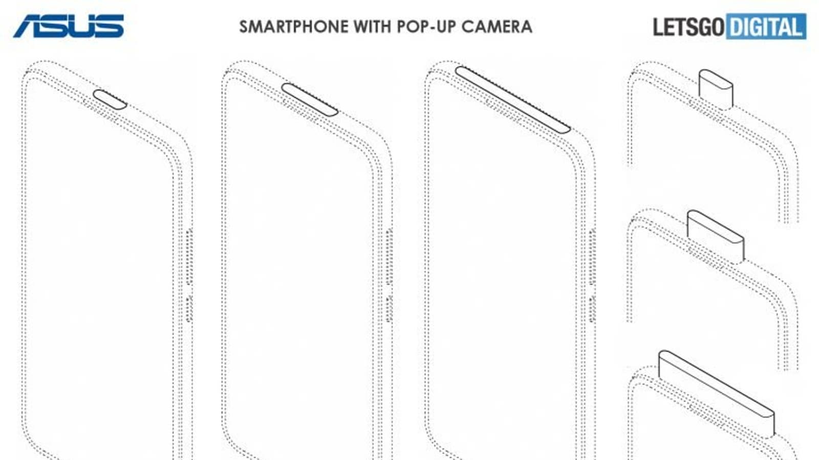 Asus патентует смартфоны с выдвижной камерой и «дырявым» экраном