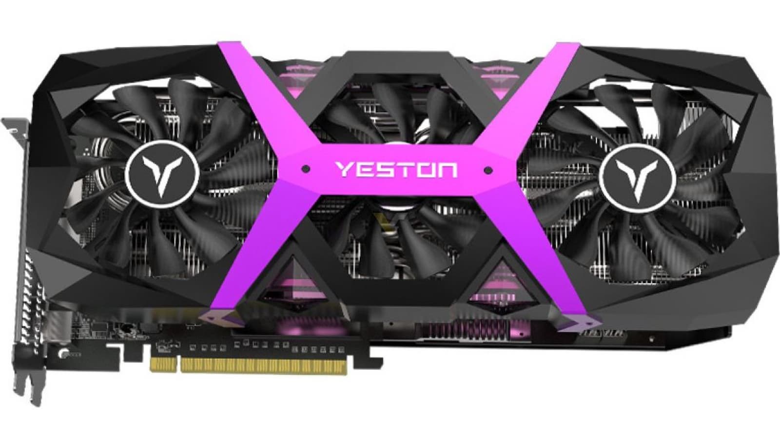 Yeston Radeon RX 590 Game Ace — наверное, первая в мире сиреневая видеокарта