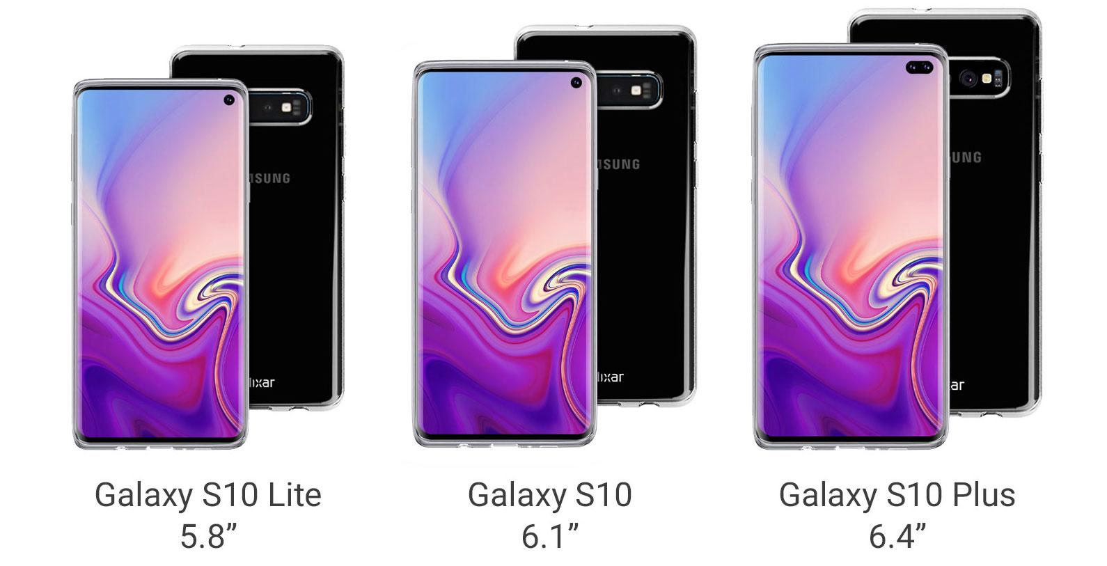 Вся серия смартфонов Samsung Galaxy S10 показана производителем чехлов Вся серия смартфонов Samsung Galaxy S10 показана производителем чехлов