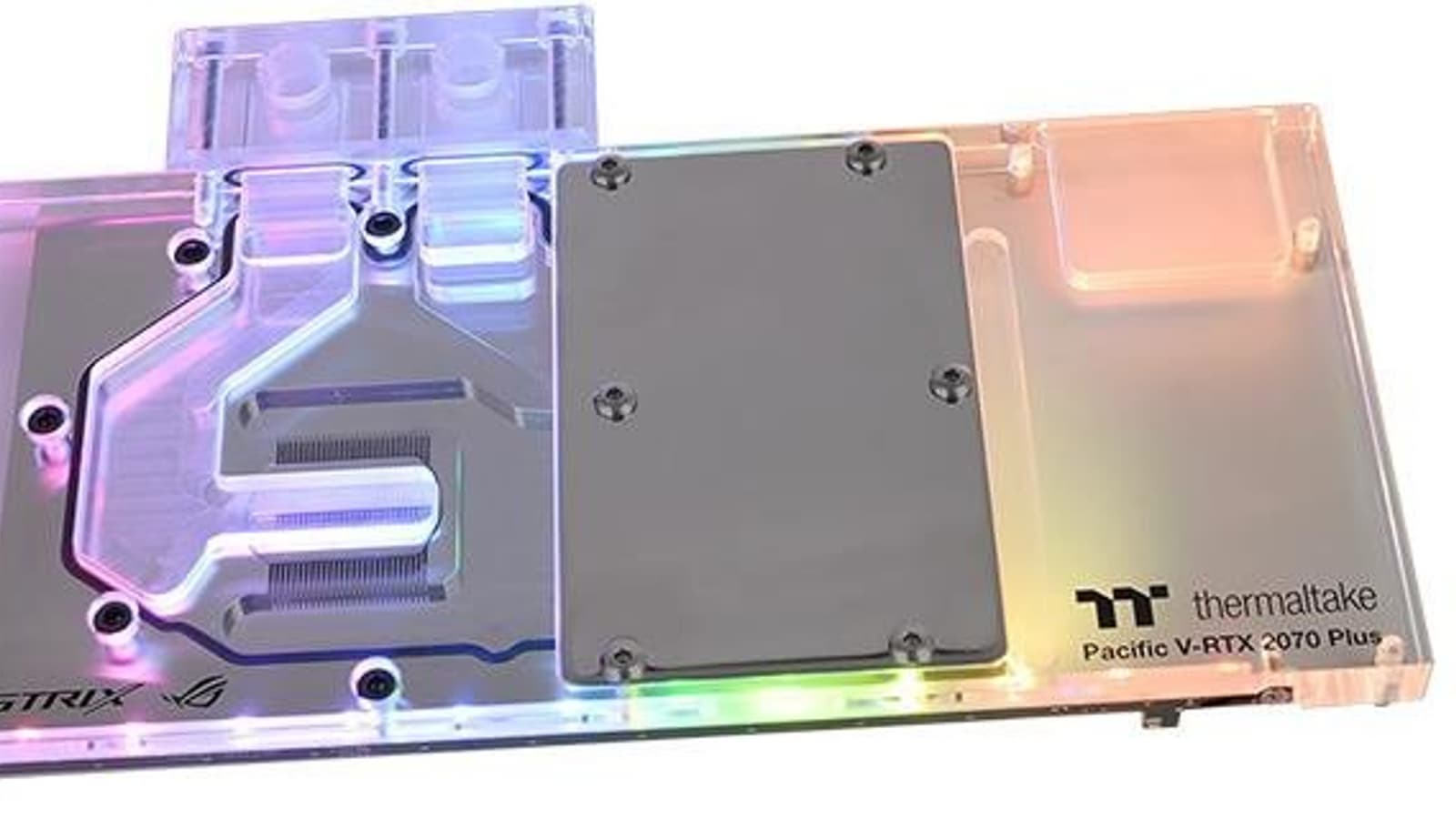 Водоблок Thermaltake Pacific V-RTX 2070 Plus предназначен для 3D-карты Asus ROG Strix RTX 2070