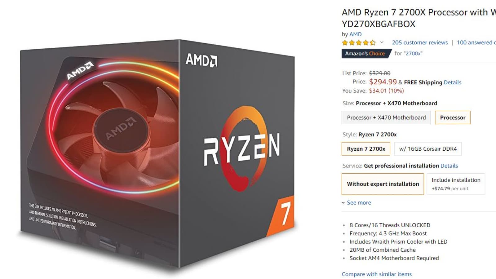 AMD снижает стоимость восьмиядерного процессора Ryzen 7 2700X в преддверие старта продаж CPU Intel Coffee Lake-R