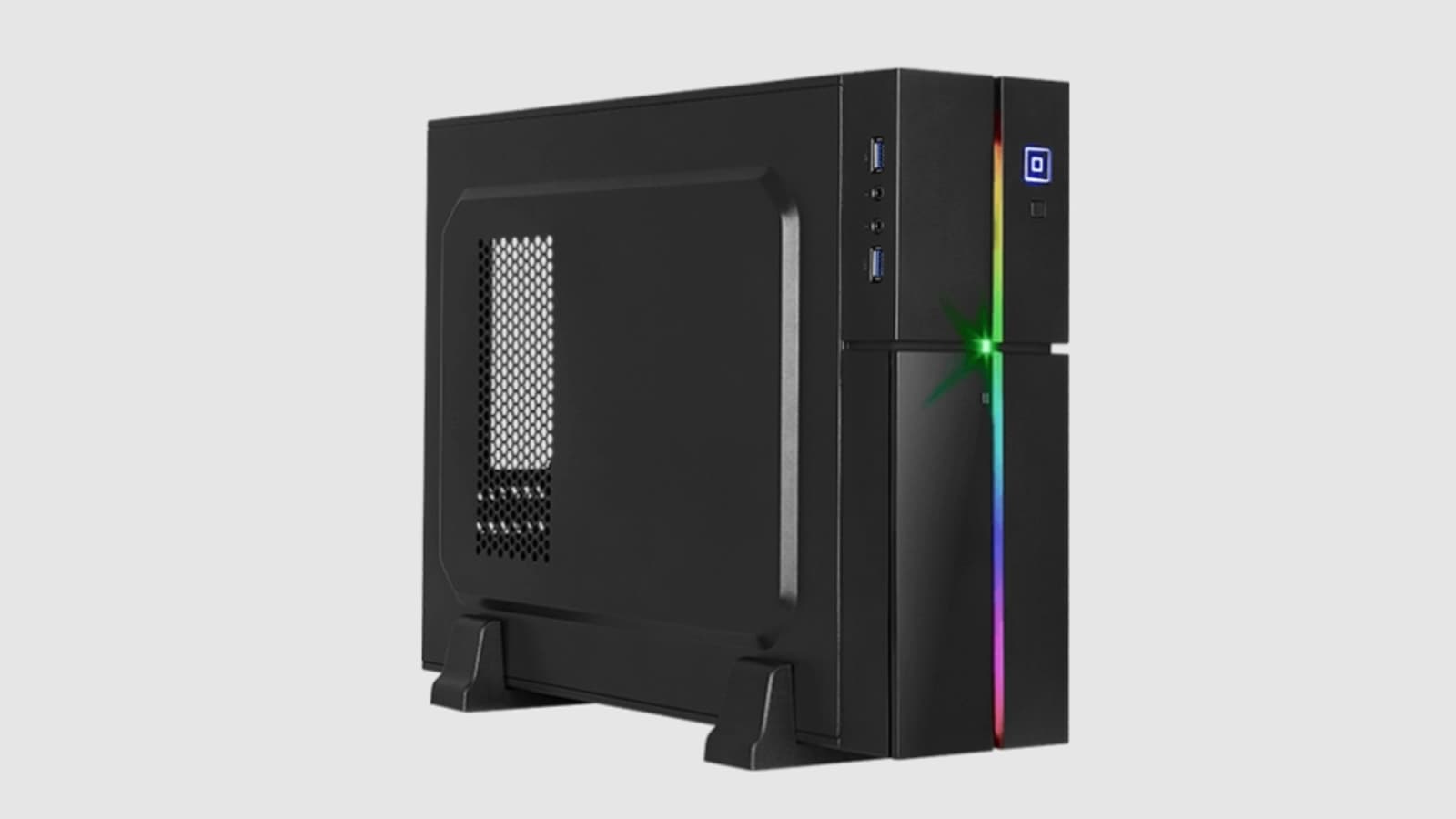 Корпус AeroCool Playa Slim можно устанавливать и вертикально, и горизонтально