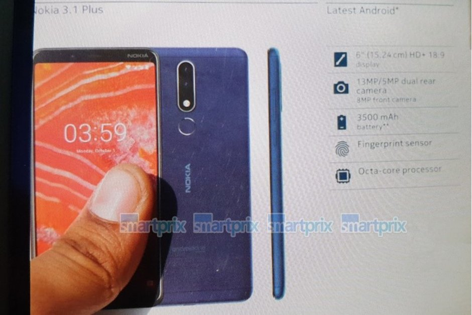 Смартфон Nokia 3.1 Plus получил шестидюймовый дисплей без брови и сдвоенную камеру Смартфон Nokia 3.1 Plus получил шестидюймовый дисплей без брови и сдвоенную камеру