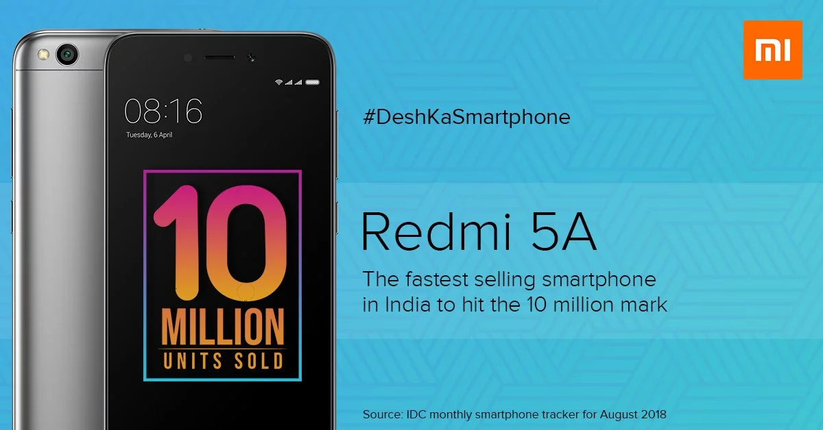 Продано более 10 млн смартфонов Xiaomi Redmi 5A всего в одной стране за рекордный срок
