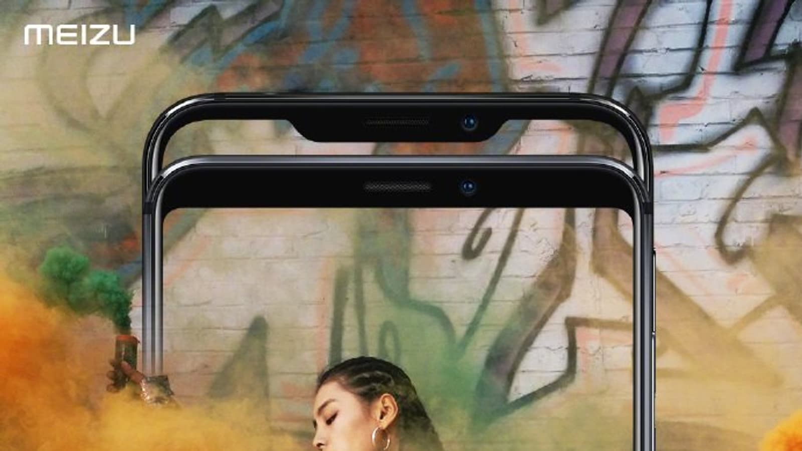 Рекламное изображение смартфона Meizu Note 8 демонстрирует как смартфон с вырезом, так и без него Рекламное изображение смартфона Meizu Note 8 демонстрирует как смартфон с вырезом, так и без него