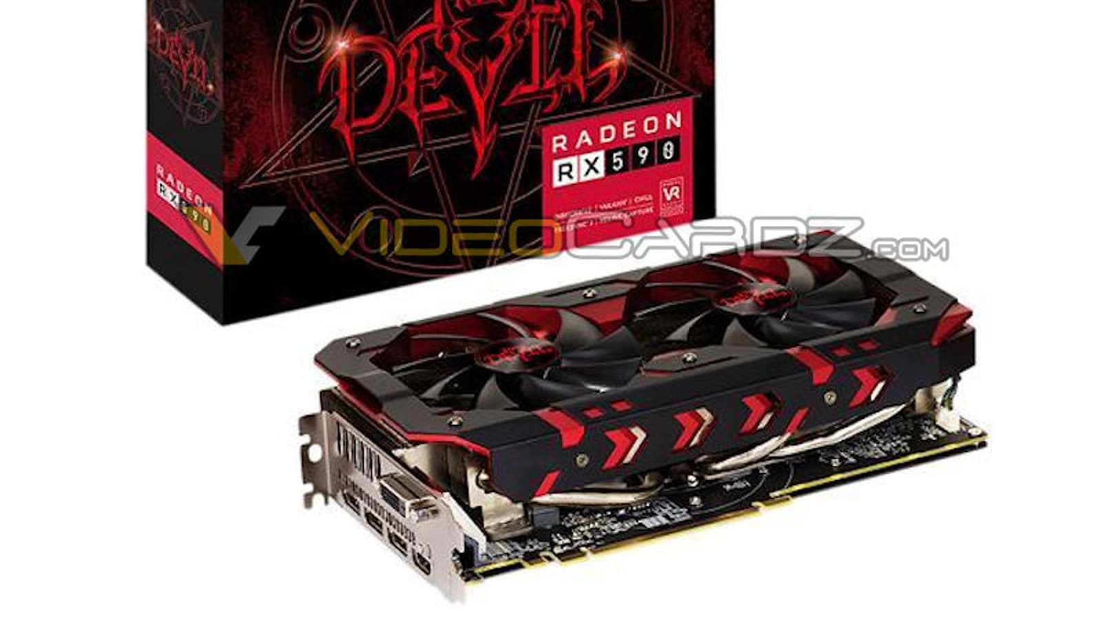 Появилось официальное изображение видеокарты PowerColor Radeon RX 590 Red Devil