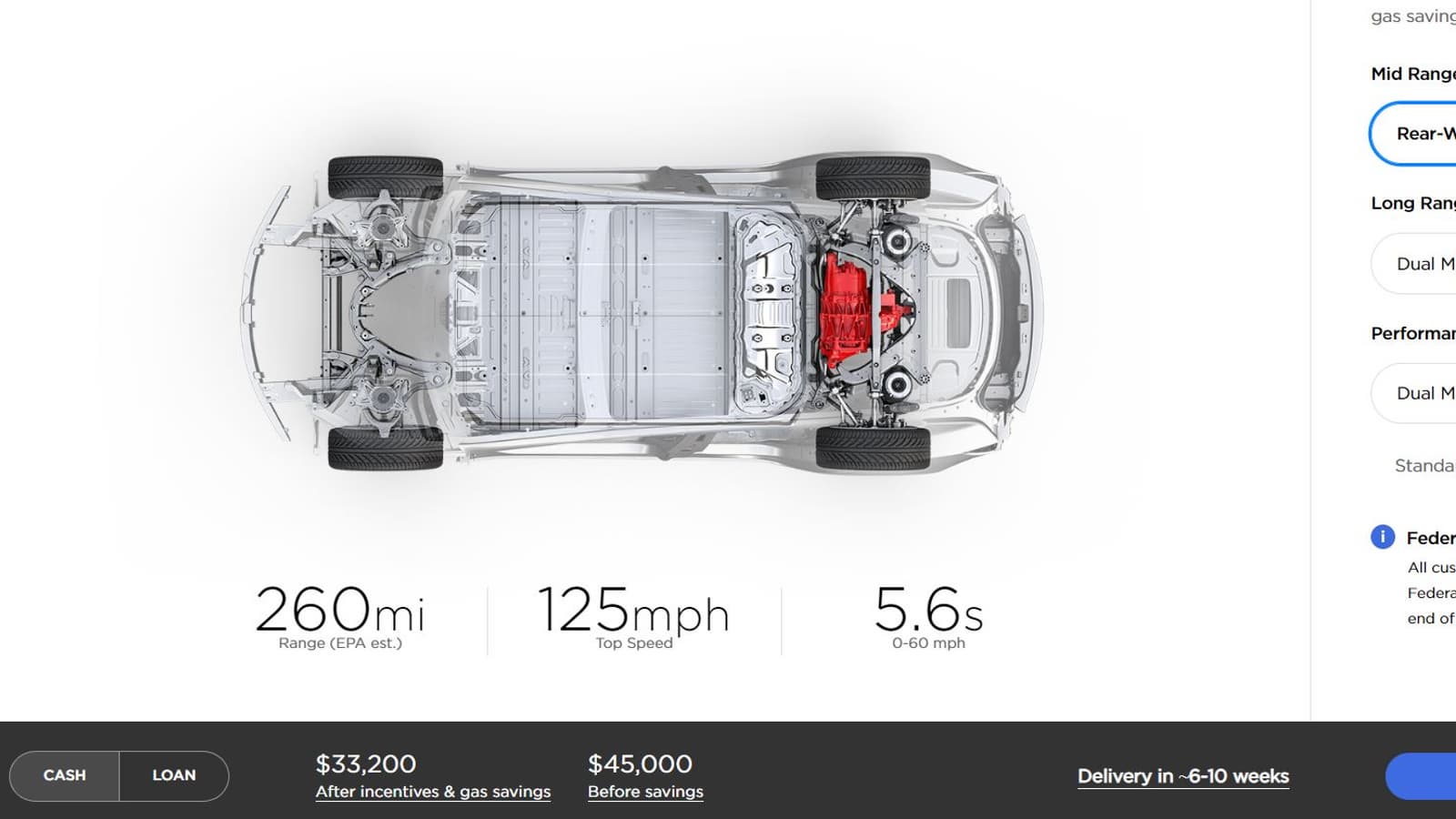 В США стартовали продажи более доступной версии Tesla Model 3, цена модели с учетом субсидий опустилась до  000
