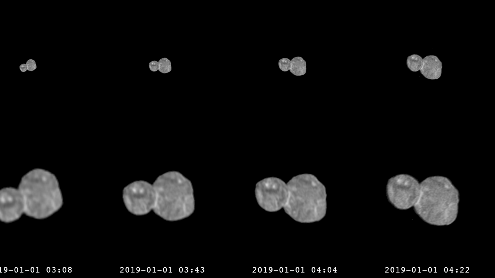 NASA показало «видео» процесса сближения космического аппарата New Horizons с астероидом Ultima Thule