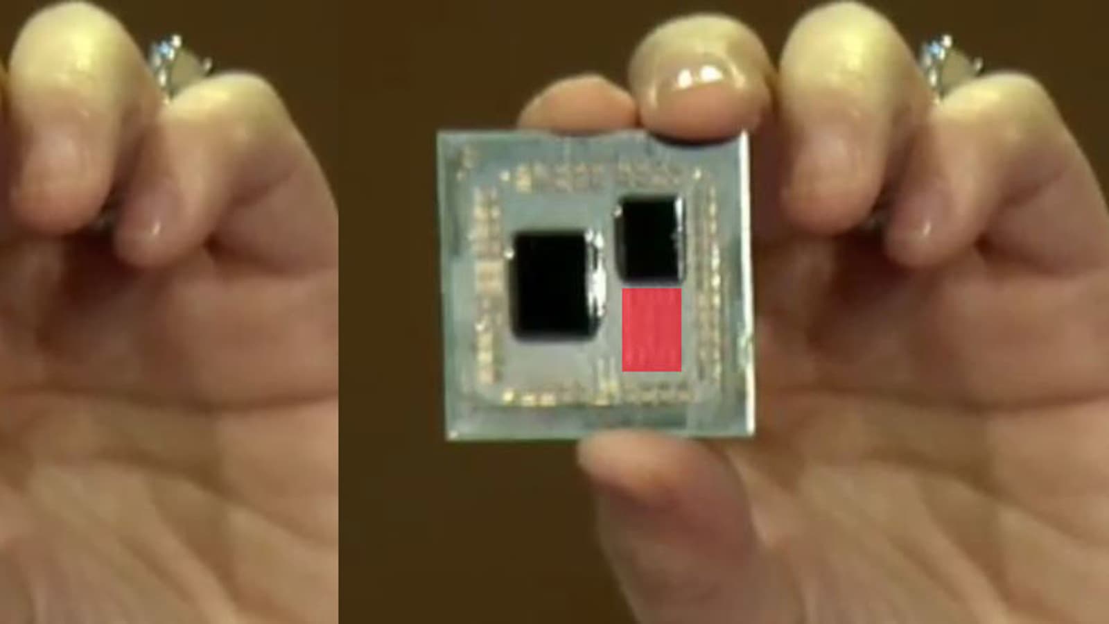 Корпус процессора AMD Ryzen третьего поколения в исполнении AM4 рассчитан на два кристалла CPU