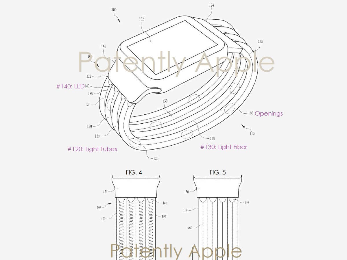 Apple запатентовала ремешок-хамелеон для умных часов