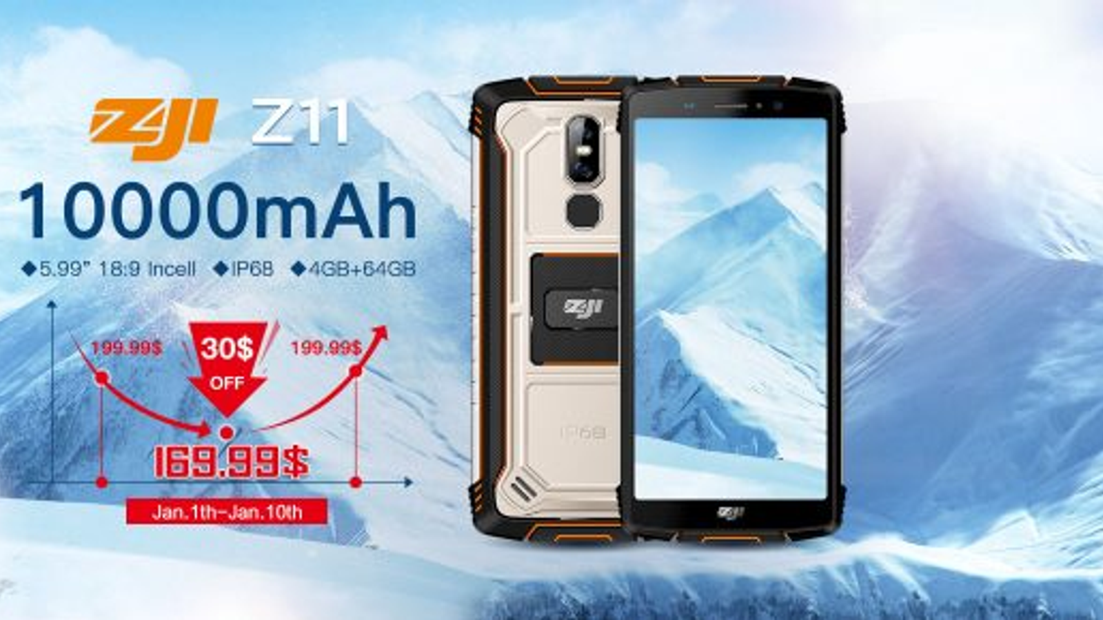 Неубиваемый смартфон Zoji Z1 получил аккумулятор емкостью 10 000 мА•ч, 4 ГБ ОЗУ и камеру Sony Неубиваемый смартфон Zoji Z1 получил аккумулятор емкостью 10 000 мА•ч, 4 ГБ ОЗУ и камеру Sony