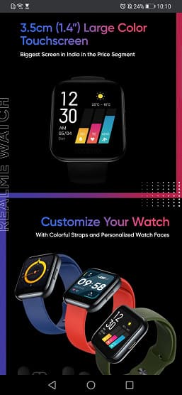 Дешевый клон Apple Watch рассекречен до анонса. Умные часы Realme Watch в деталях